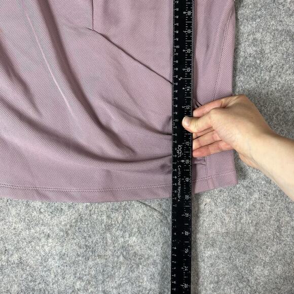 Athleta Rosy Bayview Tee Women’s Small Faux Wrap Front Stretch Purple - Picture 4 of 7